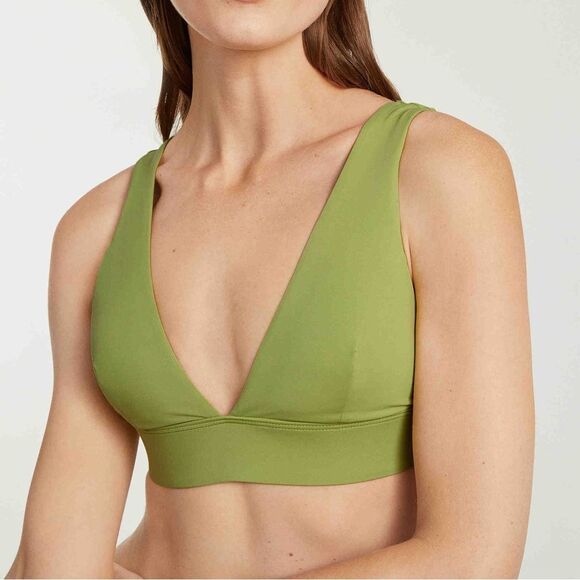 Everlane NEW The Triangle Tie-Back Bikini Top in Pepper Green Sz XL - Picture 1 of 14